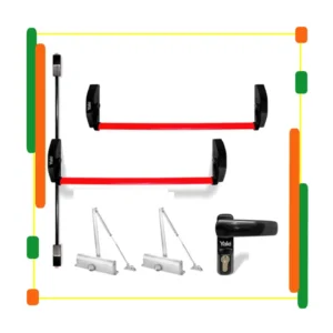Combo Doble Antipánico Tubular Roja