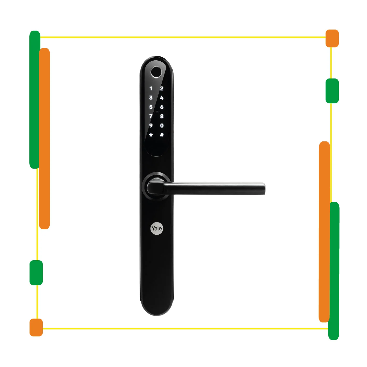 Cerradura Yale Digital Negra YSD100 Embutir 60mm