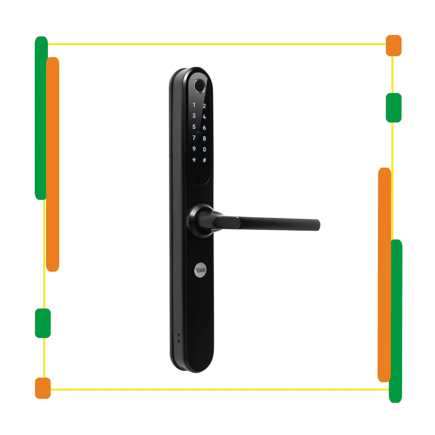 Cerradura Yale Digital Negra YSD100 Embutir 60mm - Imagen 3