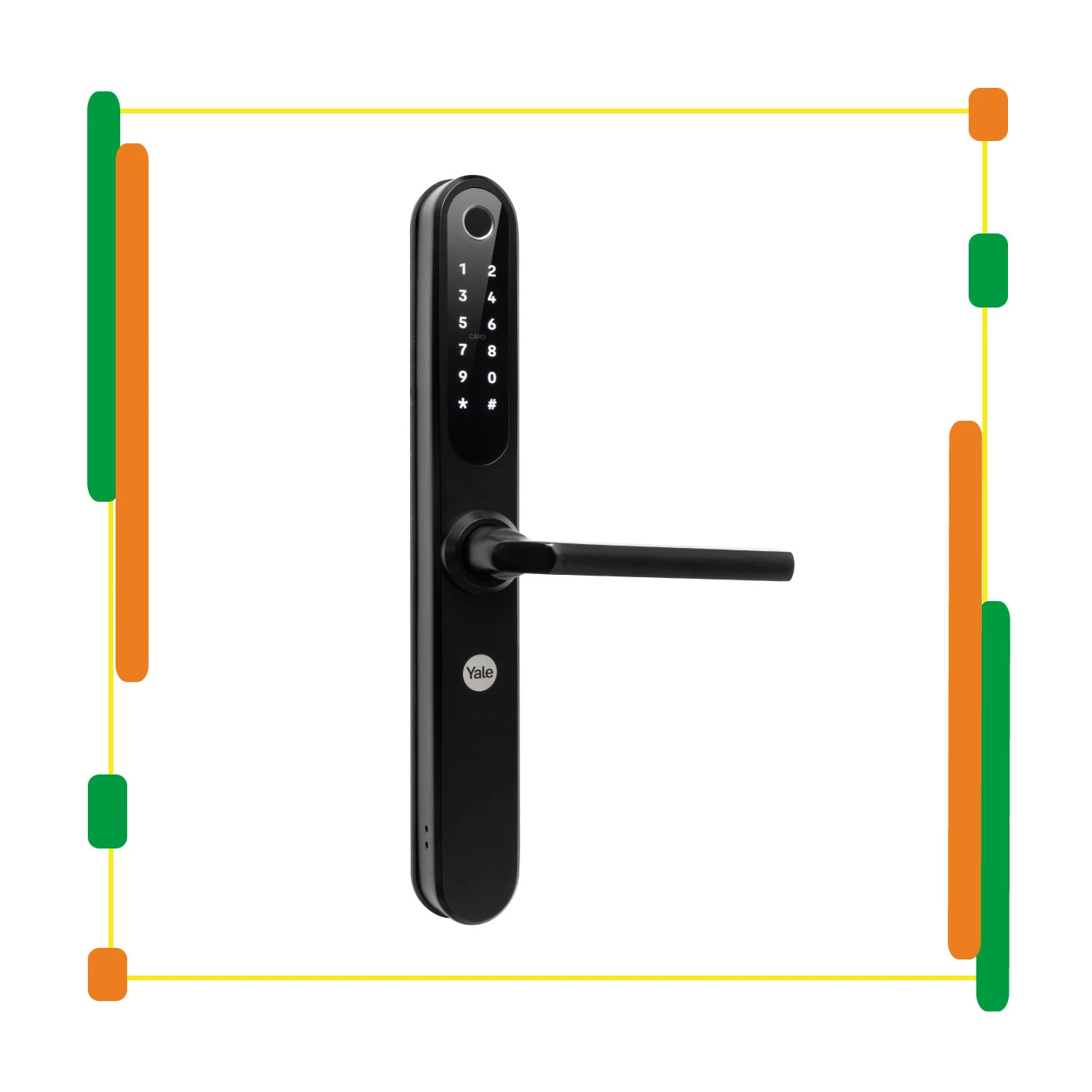 Cerradura Yale Digital Negra YSD100 Embutir 60mm - Imagen 6