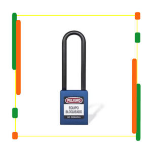 CANDADO YALE BLOQUEO NYLON AZUL LARGO 76MM 0001173