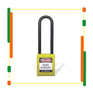 CANDADO YALE BLOQUEO NYLON AMARILLO LARGO 76MM 0001176