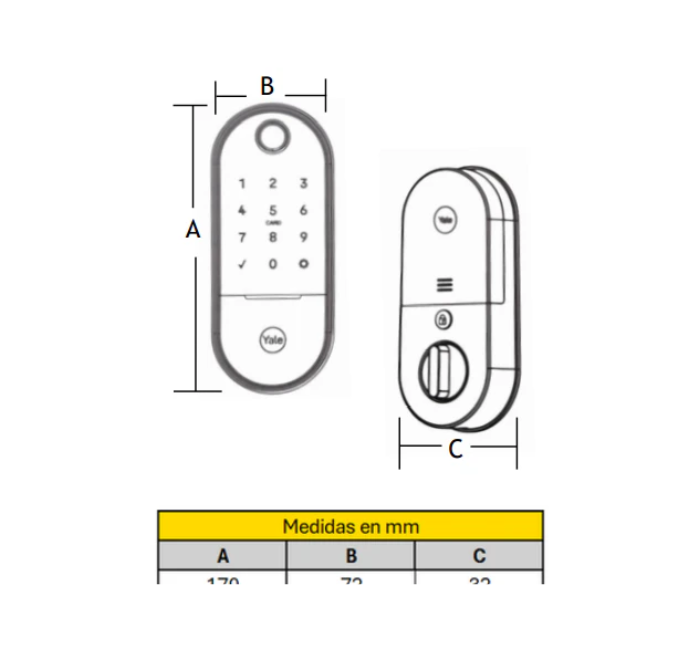 Kit Yale Connect Cerrojo Digital Yale LIA - Imagen 6