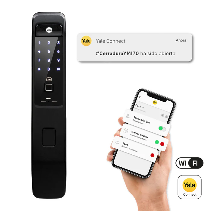 Cerradura Digital Yale YMI70 Pull + Push - Imagen 6